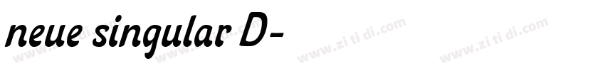 neue singular D字体转换